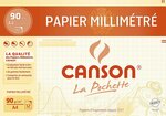Pochete 12 feuilles Papier millimétré Bistre A4 90 g CANSON