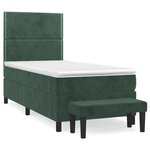 vidaXL Sommier à lattes de lit avec matelas Vert foncé 100x200 cm