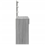vidaXL Coiffeuse avec LED sonoma gris 100x40x130 cm