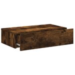 vidaXL Meuble TV avec éclairage LED chêne fumé 60x35x15 5 cm