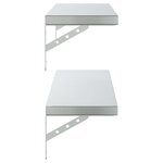 vidaXL Étagères murales 2 Pièces 100x23 5 cm argenté acier inoxydable