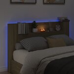 vidaXL Armoire tête de lit avec LED chêne sonoma 160x16 5x103 5 cm