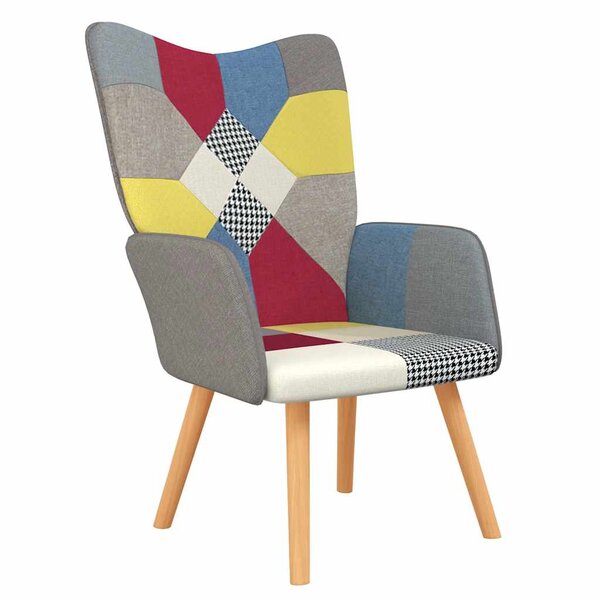 vidaXL Chaise de relaxation Patchwork Tissu