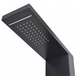 vidaXL Système de panneau de douche Aluminium Mat Noir