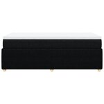 vidaXL Sommier à lattes de lit avec matelas Noir 90x190 cm Tissu