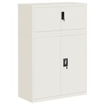 vidaXL Classeur blanc 90x40x130 cm acier
