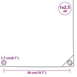vidaXL Bâche noir 1x2 5 m 650 g/m²
