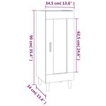 vidaXL Buffet Sonoma gris 34 5x34x90 cm Bois d'ingénierie
