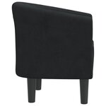 vidaXL Fauteuil cabriolet noir velours