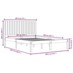vidaXL Cadre de lit sans matelas 180x200 cm bois massif