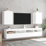 vidaXL Meuble TV mural blanc 40 5x30x60 cm bois d'ingénierie