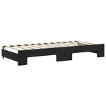vidaXL Lit de jour avec gigogne sans matelas noir 90x200 cm