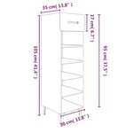vidaXL Meuble à chaussures Chêne fumé 30x35x105 cm Bois d'ingénierie
