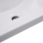 vidaXL Ensemble de meubles de salle de bain Blanc Aggloméré