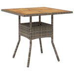 vidaXL Ensemble à manger de jardin et coussins 3 Pièces gris rotin acacia