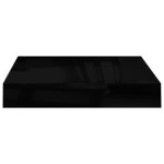 vidaXL Étagère murale flottante Noir brillant 23x23 5x3 8 cm MDF