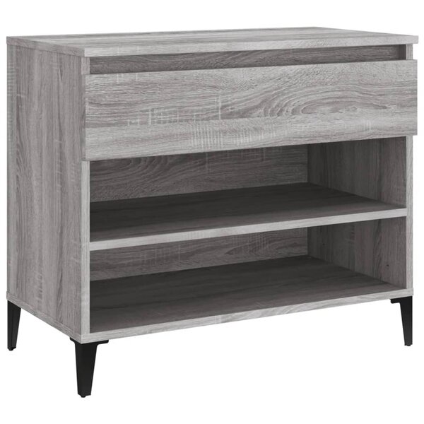 vidaXL Armoire à chaussures Sonoma gris 70x36x60 cm Bois d'ingénierie