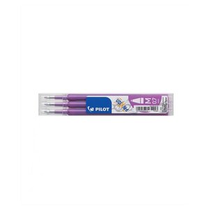 Set de 3 recharges pour roller frixion ball bls-fr7 pointe moyenne mauve pilot