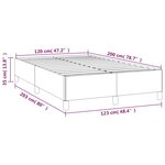 vidaXL Cadre de lit Gris clair 120x200 cm Tissu
