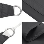vidaXL Voile de parasol Tissu Oxford rectangulaire 3x4 m Anthracite