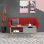 vidaXL Table basse Gris béton 100x49 5x43 cm Bois d'ingénierie
