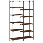 vidaXL Bibliothèque chêne brun 100x32x170 cm bois d'ingénierie et fer