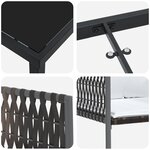 vidaXL Ensemble de salle à manger de jardin 9 pièces avec coussins Marron Poly Rattan