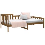 vidaXL Lit de jour Marron miel 90x190 cm Bois de pin massif