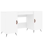 vidaXL Bureau blanc 140x50x75 cm bois d'ingénierie