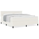 vidaXL Lit à ressorts avec Crème de Matelas Super King Tissu en velours côtelé
