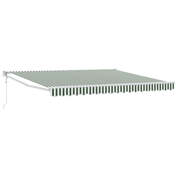 vidaXL Auvent Rétractable Vert et Blanc 400x300 cm