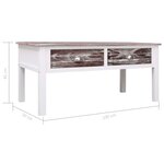 vidaXL Table basse Marron 100x50x45 cm Bois