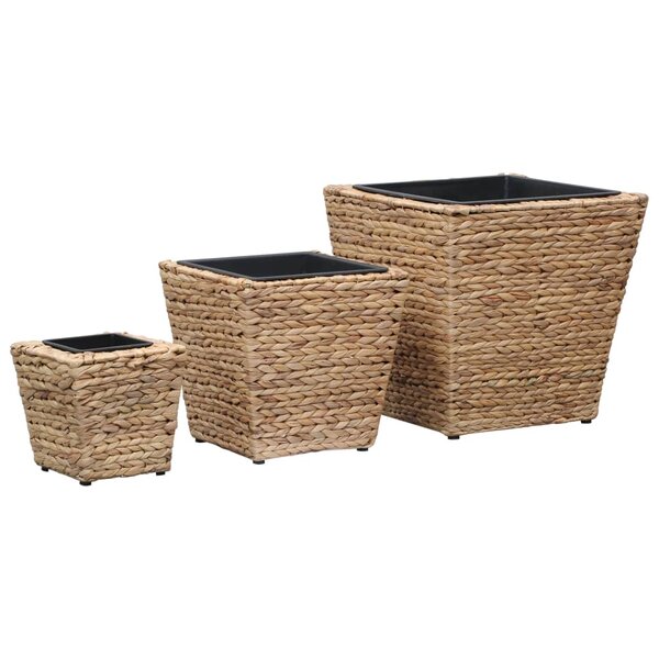 vidaXL Lits surélevés 3 Pièces Jacinthe d'eau