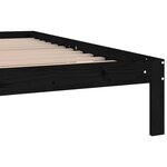 vidaXL Cadre de lit sans matelas noir bois massif de pin 200x200 cm