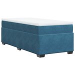 vidaXL Sommier à lattes de lit et matelas Bleu foncé 80x200 cm Velours