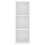 vidaXL Meuble TV mural Blanc 37x37x107 cm Bois d’ingénierie
