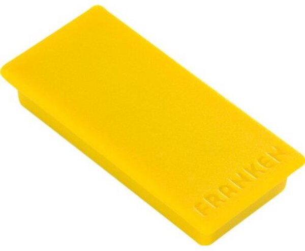 Paquet de 10 Aimants rectangulaire 50 x 23 mm Jaune FRANKEN
