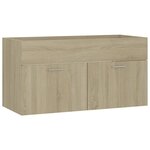 vidaXL Armoire d'évier avec lavabo intégré Chêne sonoma Aggloméré