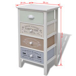 vidaXL Armoire de rangement en style français 4 tiroirs Bois
