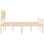 vidaXL Lit pour personne âgée et tête de lit 140x200 cm bois massif