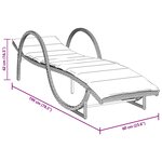 vidaXL Chaise longue avec coussin noir 60x199x42 cm résine tressée