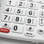 Geemarc dallas 20 - téléphone fixe filaire à grosses touches pour seniors