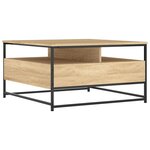 vidaXL Table basse chêne sonoma 80x80x45 cm bois d'ingénierie