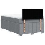 vidaXL Sommier à lattes de lit avec matelas Gris clair 120x200cm Tissu