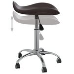 vidaXL Chaise pivotante de salle à manger Marron Similicuir
