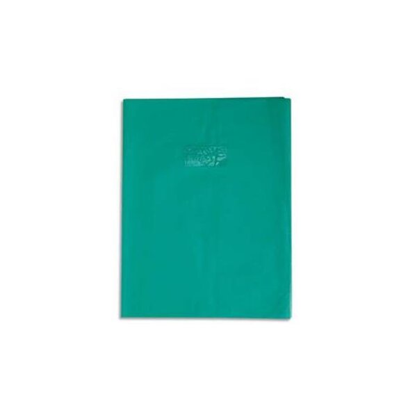 Protège-cahier Grain Cuir 20/100ème 24x32 vert sapin CLAIREFONTAINE