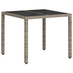 vidaXL Ensemble à manger de jardin avec coussins 5 Pièces rotin et verre