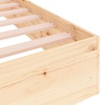 vidaXL Cadre de lit sans matelas bois massif 75x190 cm