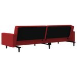vidaXL Canapé-lit à 2 places et deux oreillers Rouge bordeaux Velours