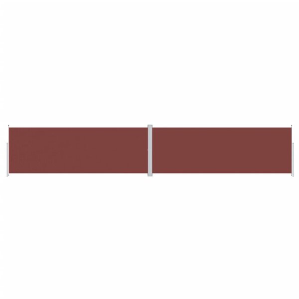 vidaXL Auvent latéral rétractable Marron 220x1200 cm